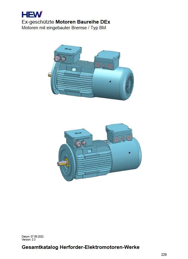 Ex-geschütze Drehstrombremsmotoren